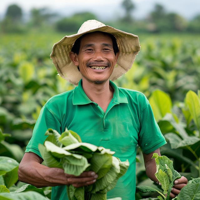 Free ai generated tobacco farmer illustration