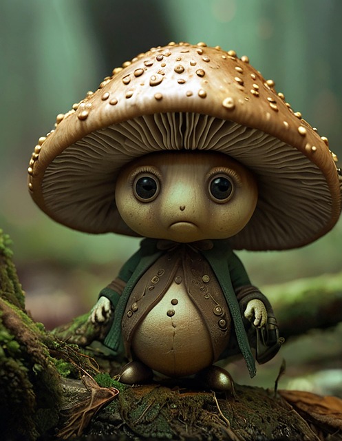 Download free HD stock image of Ai Generated Mushroom Free ai generated mushroom moss illustration