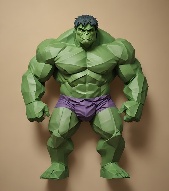 Free ai generated hulk figure illustration