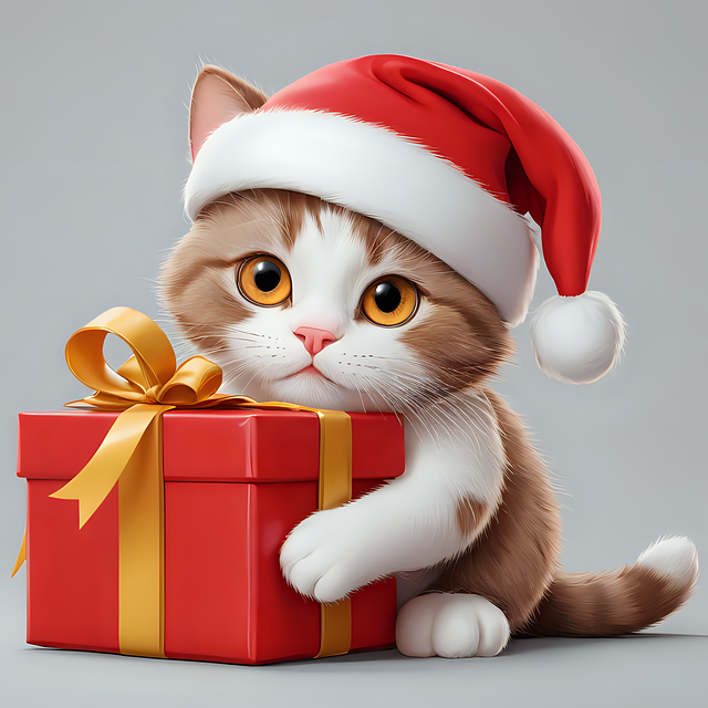 Ai Gerado, Gato, Gatinho, Presente