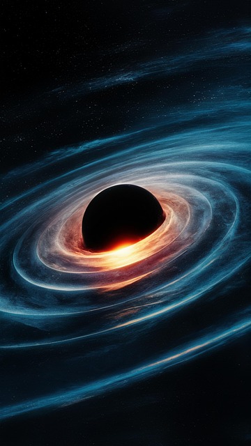 Free ai generated black hole space illustration