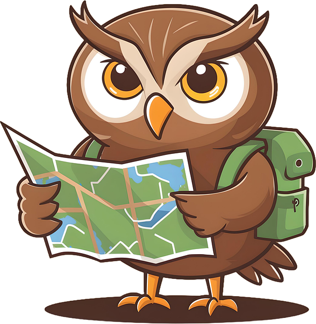 Free Owl Map illustration and picture
