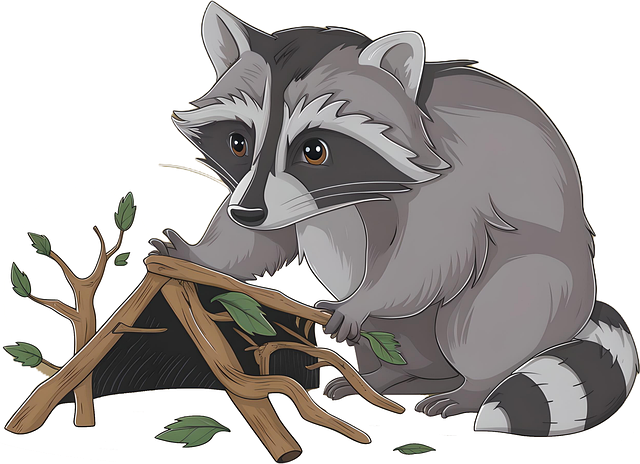 Free Raccoon Shelter illustration and picture