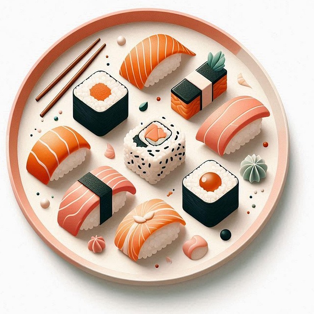 Free sushi ai generated salmon illustration