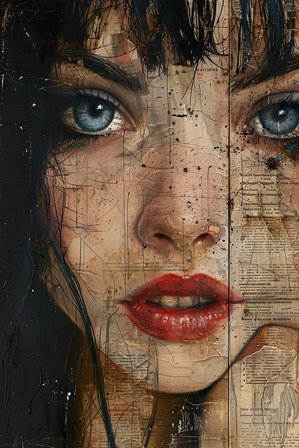 Free ai generated woman painting illustration