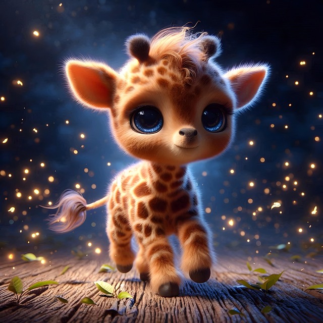 Download free HD stock image of Ai Generated Giraffe Free ai generated giraffe animal illustration