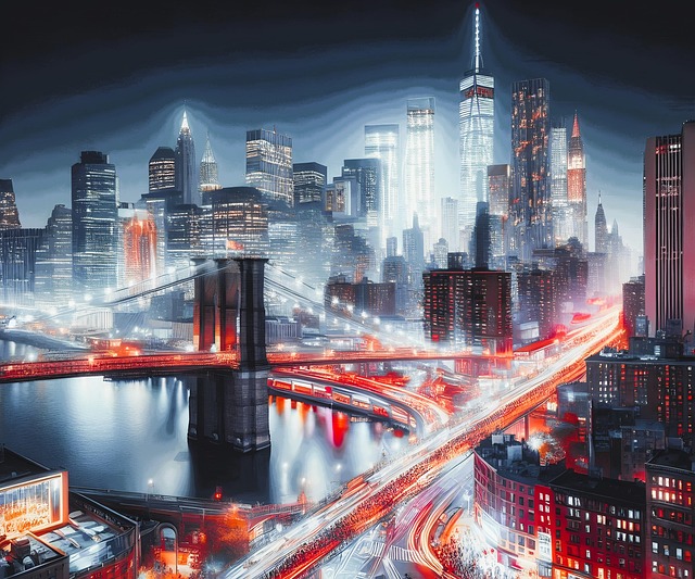 Free ai generated new york illuminating illustration
