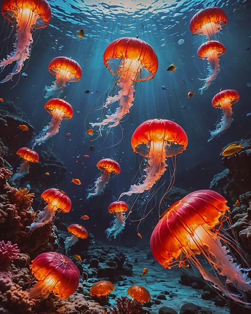 Free ai generated jellyfish nature illustration