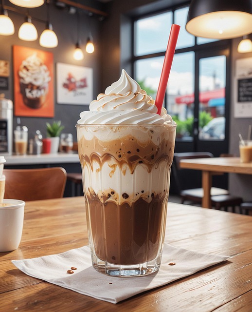 Free ai generated iced coffee ice cream illustration