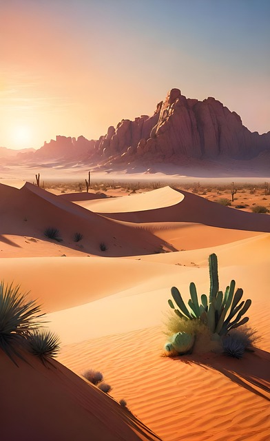 Download free HD stock image of Ai Generated Arid Free ai generated arid desert illustration