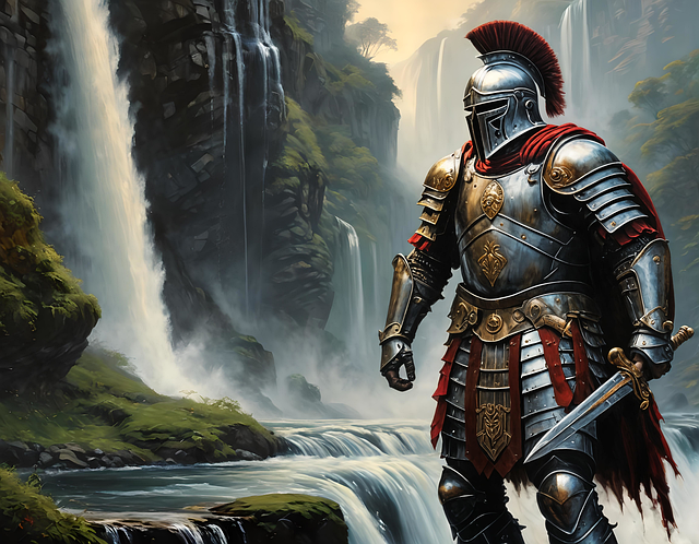 Free ai generated roman warrior illustration