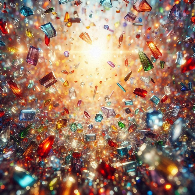 Free ai generated broken glass shards illustration