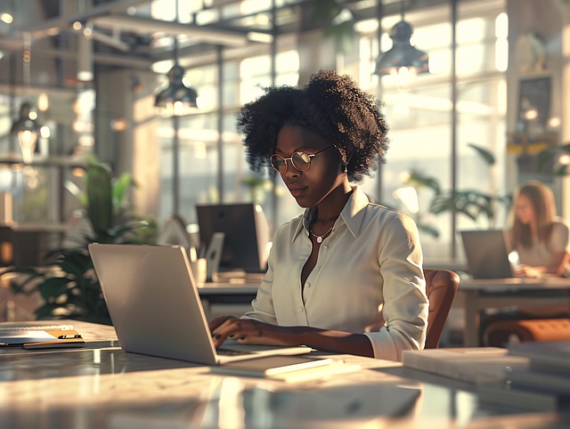 Free ai generated woman office illustration