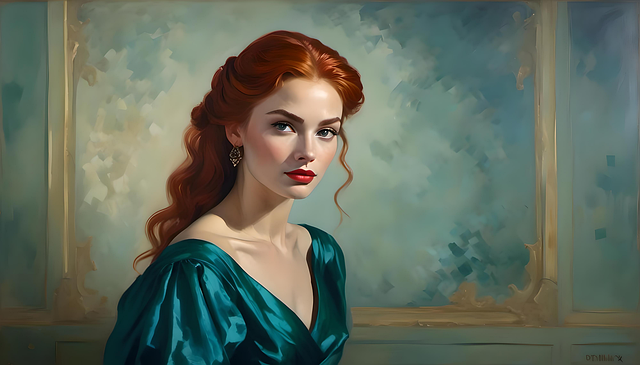 Free ai generated redhead woman illustration