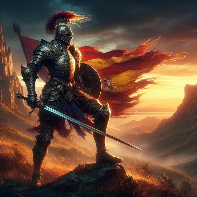 Free ai generated warrior spanish illustration