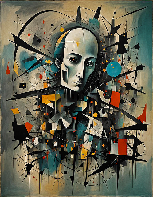 Free ai generated abstract portrait illustration