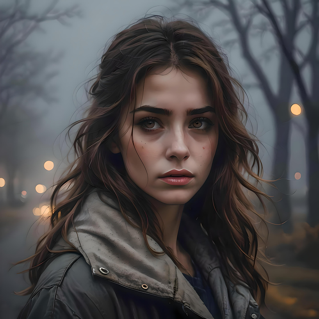 Free ai generated woman sad illustration