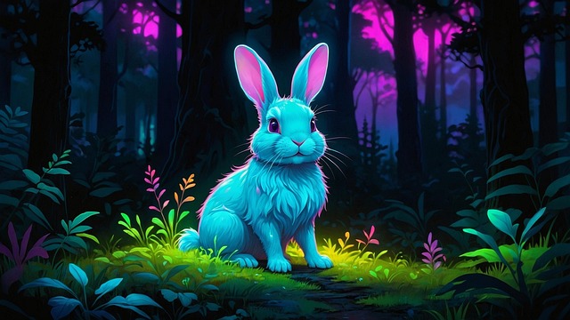 Free ai generated rabbit nature illustration