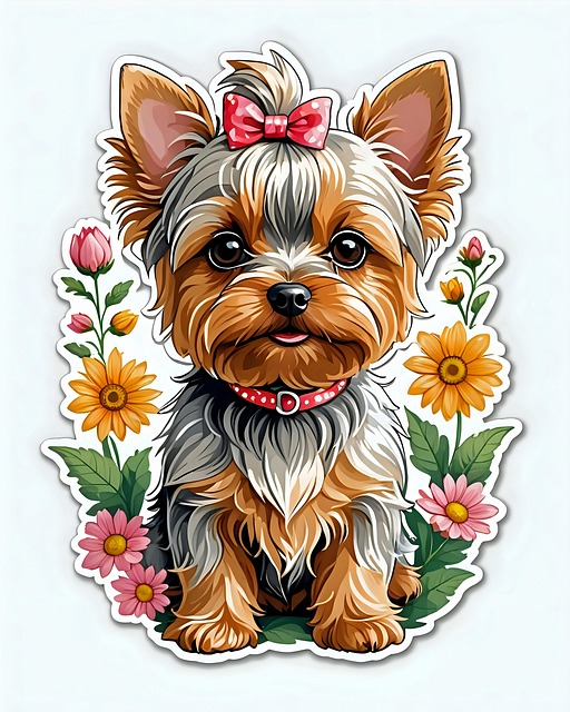 Schattig, Klein, Yorkie, Roze, Haar