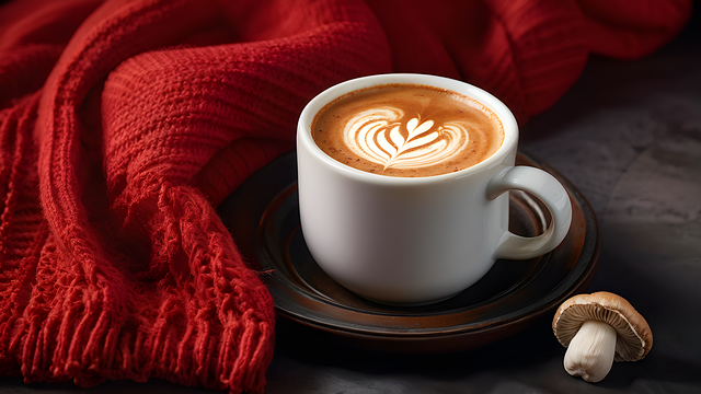 Free ai generated mushroom coffee illustration