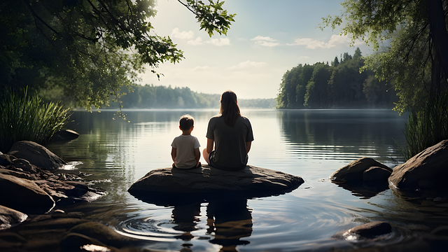 Free ai generated mindful parenting mindful parenting practices illustration