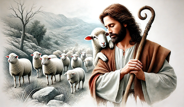 Free serene guide guiding star shepherd's peace illustration
