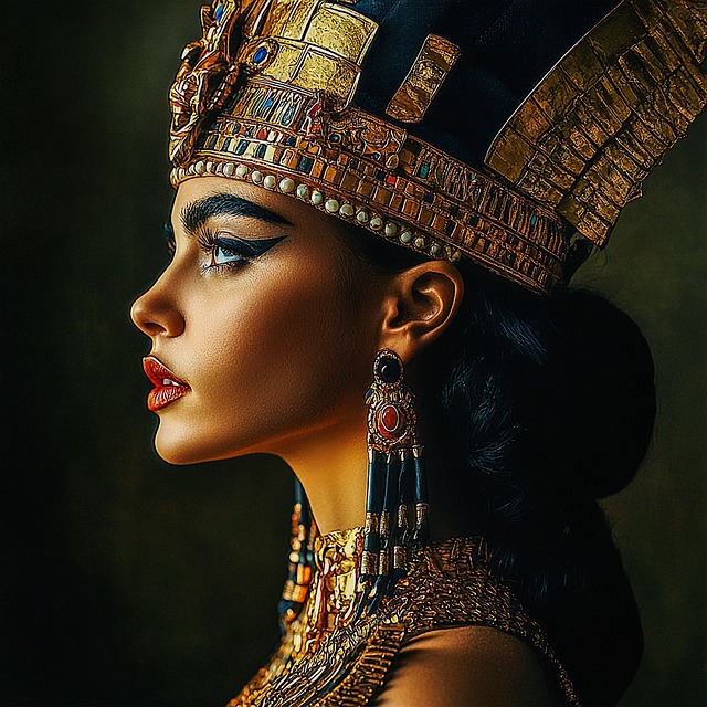 Free ai generated woman headdress illustration