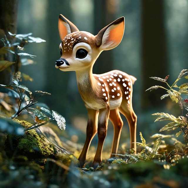 Download free HD stock image of Ai Generated Deer Free ai generated deer fawn illustration