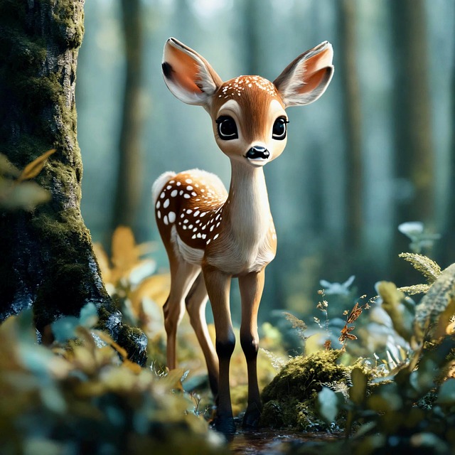 Download free HD stock image of Ai Generated Deer Free ai generated deer fawn illustration