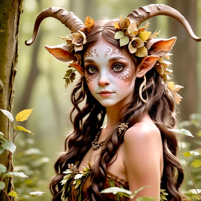 Ai Gerado, Mulher, Floresta, Fauno
