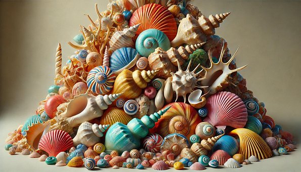 Ai Generiert, Muscheln, Schnecke, Strand