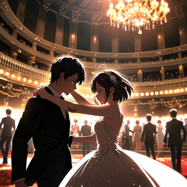Free dance pair venice illustration