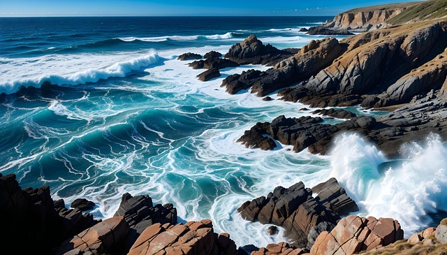 Free ai generated island seascape illustration