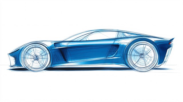 Free ai generated car blueprint illustration