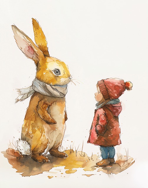 Ai Generiert, Hase, Wunderlich, Kind