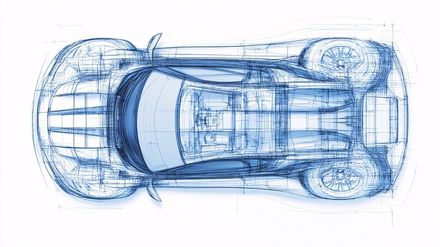 Free ai generated car blueprint illustration