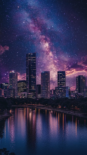 Free ai generated urban skyline illustration