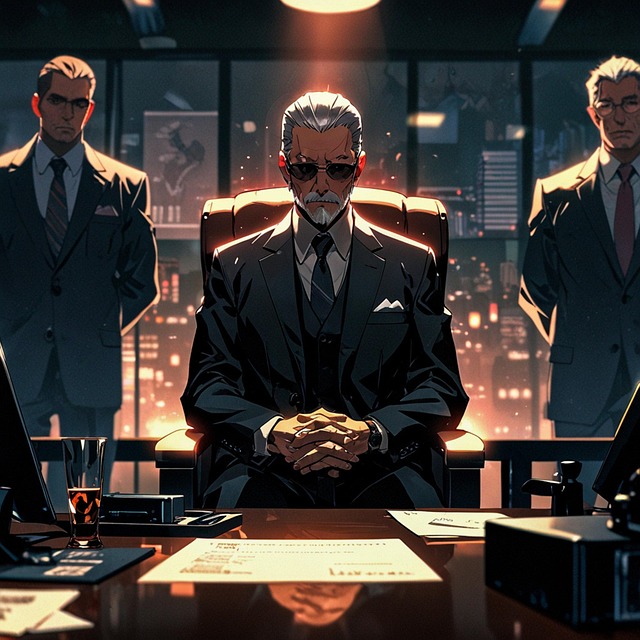 Free yakuza boss intimidation illustration