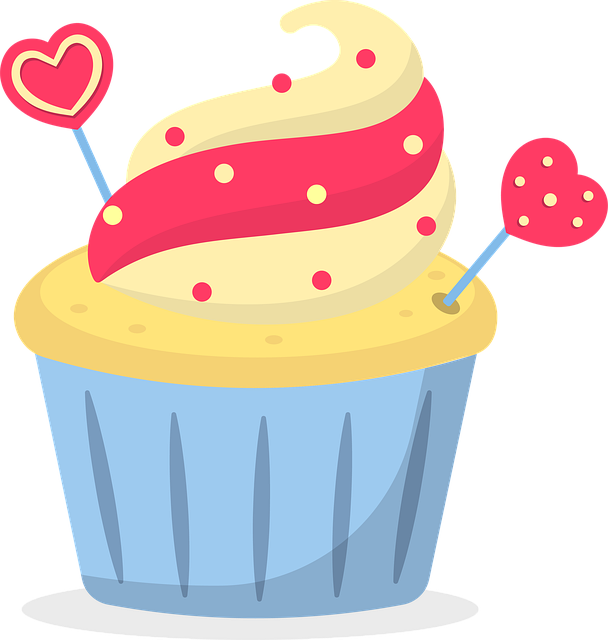 Free cupcake sweet dessert illustration