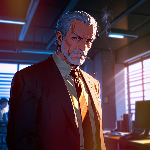 Free yakuza boss intimidation illustration