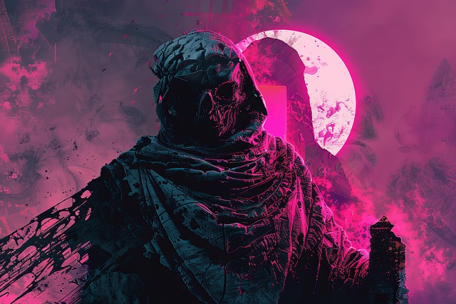 Free ai generated skull grim reaper illustration