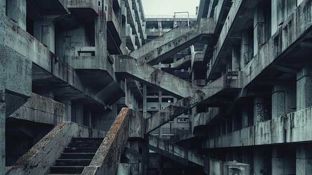 Free ai generated brutalism architecture illustration