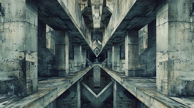 Free ai generated brutalism architecture illustration