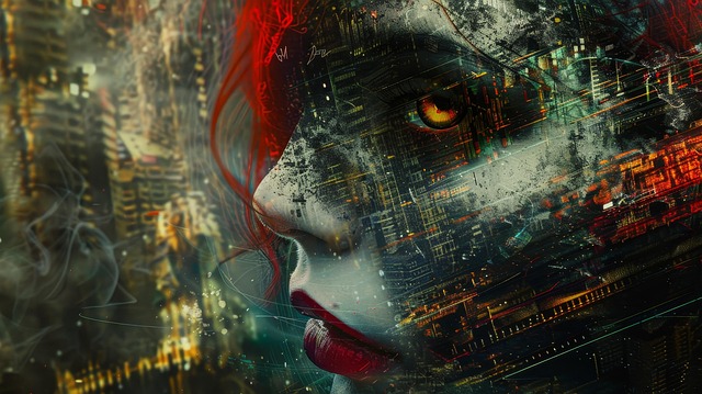 Free cybergoth one person human face illustration