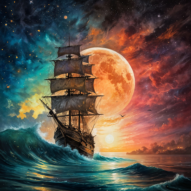 Free ghost ship sailing ship ship illustration