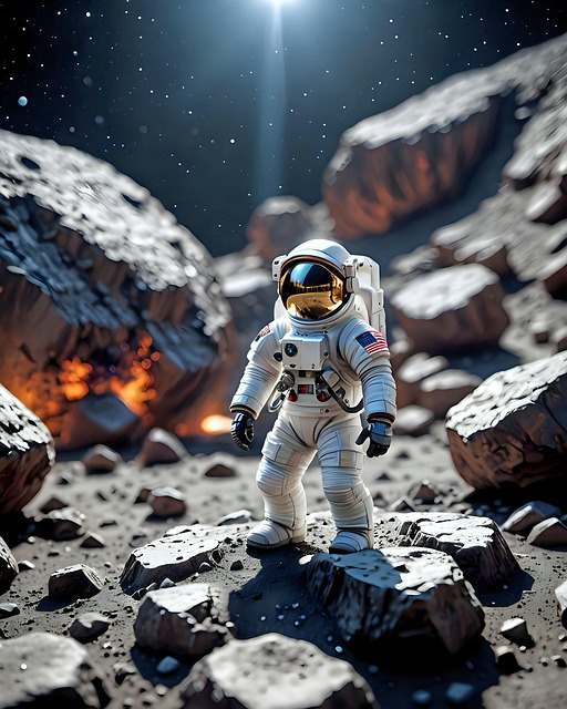 Free isolated american astronaut illustration