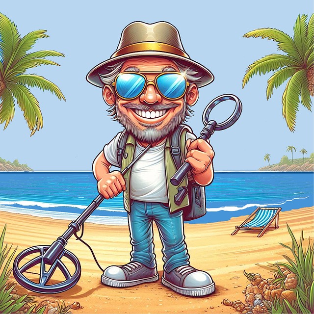 Free caricature detectorist detector illustration