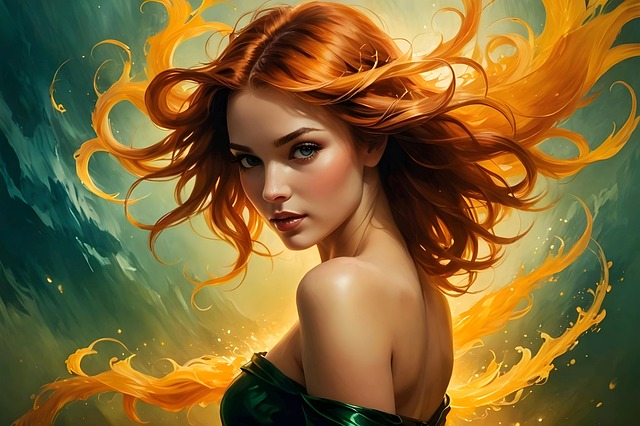 Mujer, Belleza, Pintura, Arte, Color