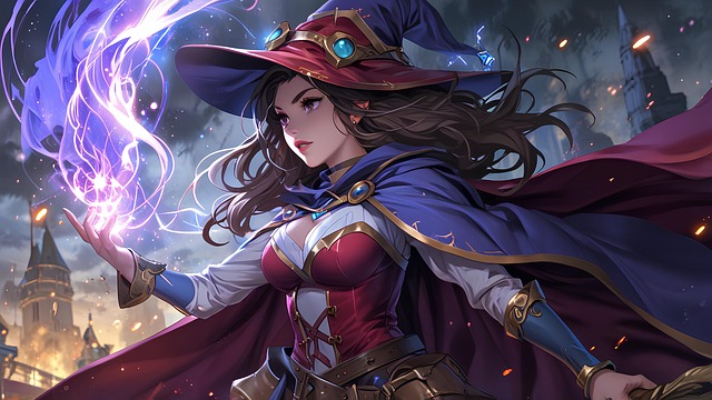 Free witch wizard magic illustration