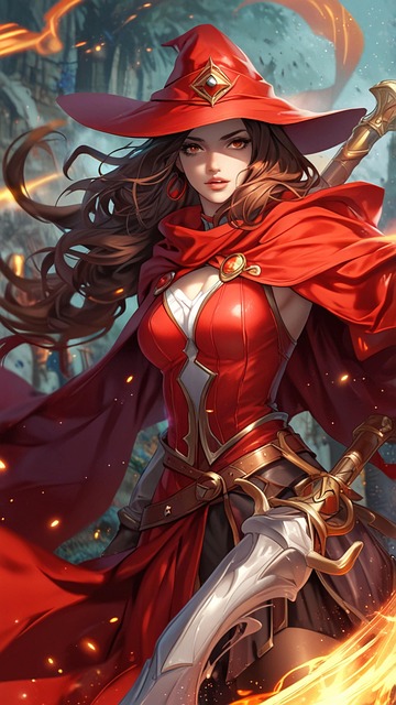 Free witch wizard magic illustration